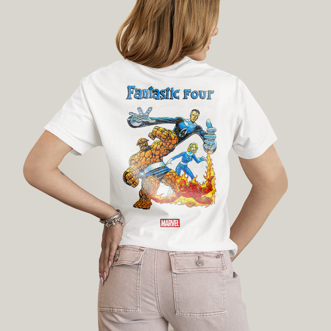 Camiseta Algodão Unissex T shirt Fantastic Four FC quarteto Fantástico Marvel