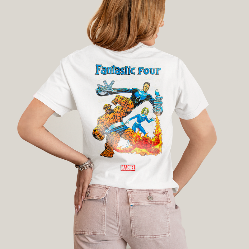Camiseta Algodão Unissex T shirt Fantastic Four FC quarteto Fantástico Marvel
