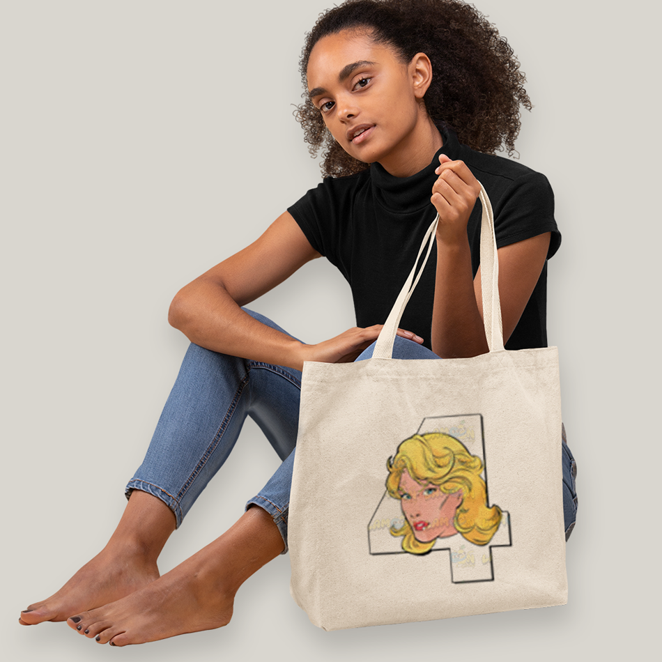 Sacola Ecobag Bolsa 38X40 Algodão- Quarteto Fantástico Logo Mulher Invisivel