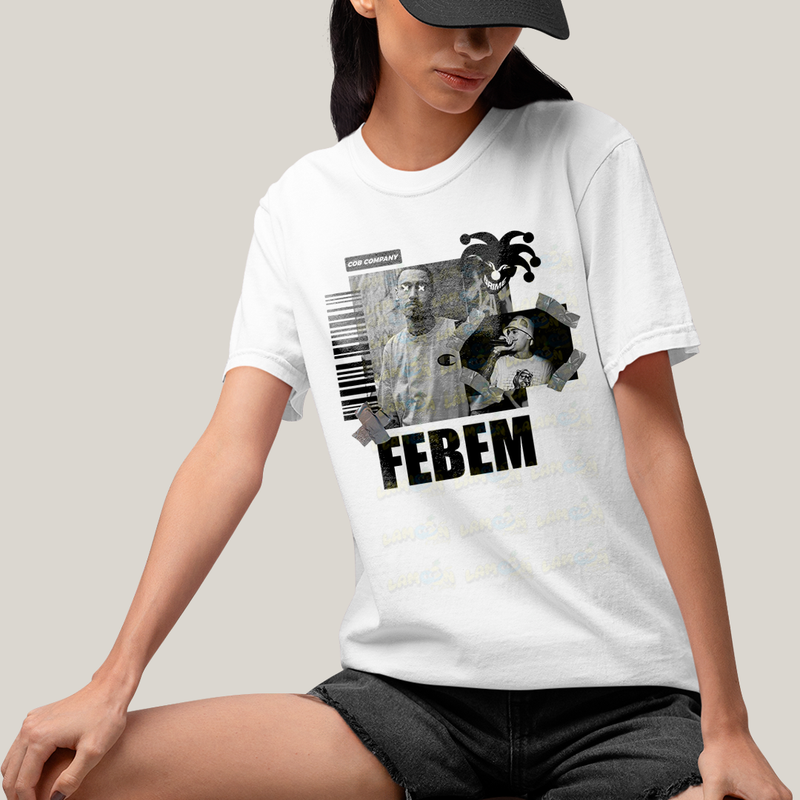 Camiseta Algodão Unissex T shirt - Rapper Febem rap hip hop