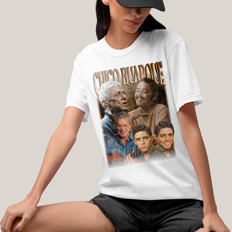 Camiseta Algodão Unissex T shirt- cantor brasileiro chico buarque