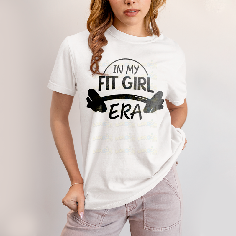 Camiseta Algodão Unissex T shirt Academia In My Fit Girl Era