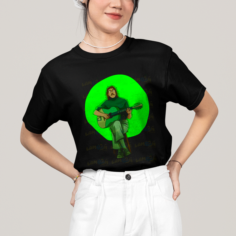 Camiseta Algodão Unissex T shirt Tim Bernardes Verde desenho cantor brasileiro