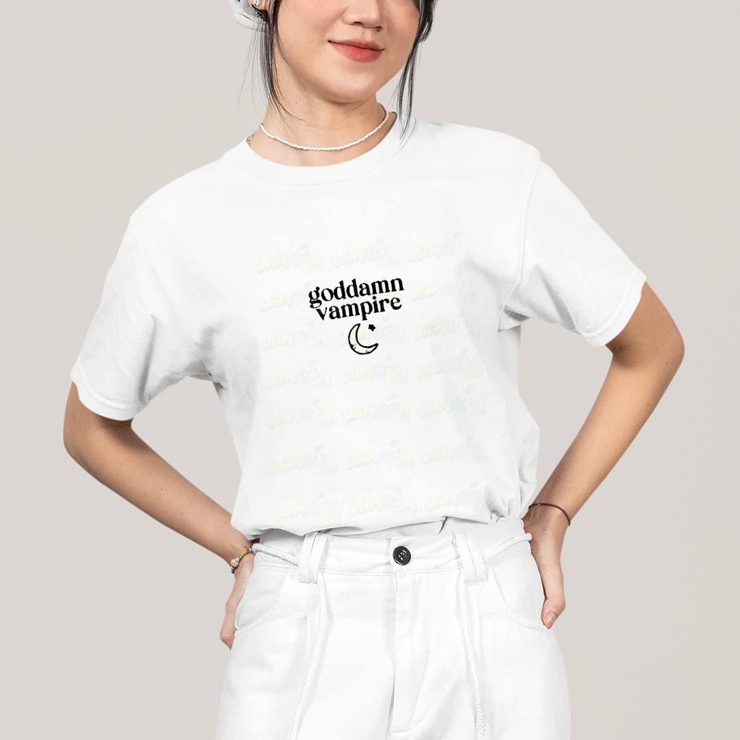 Camiseta Algodão Unissex T shirt Olivia Rodrigo Goddamn Vampire