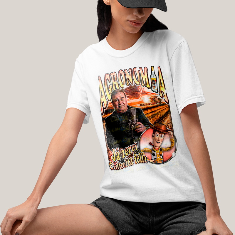 Camiseta Algodão Unissex T shirt -Agronomia Amado Batista ja zerei colheita feliz Xerife Woody toy story