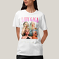 Camiseta Algodão Unissex T shirt Graphic Tee Lady Gaga Pink