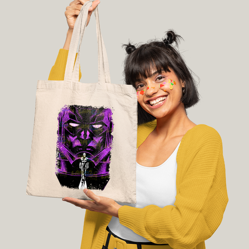Sacola Ecobag Bolsa 38X40 Algodão- Quarteto Fantástico Galactus & Surfista Prateado