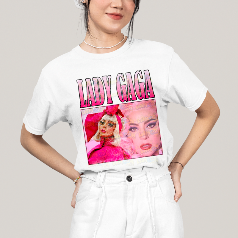 Camiseta Algodão Unissex Tshirt Vintage 80´s Lady Gaga
