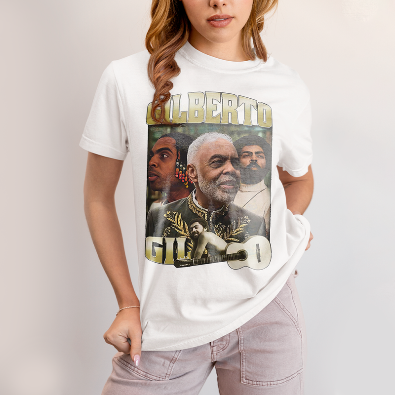 Camiseta Algodão Unissex T shirt - Gilberto GIl cantor brasileiro