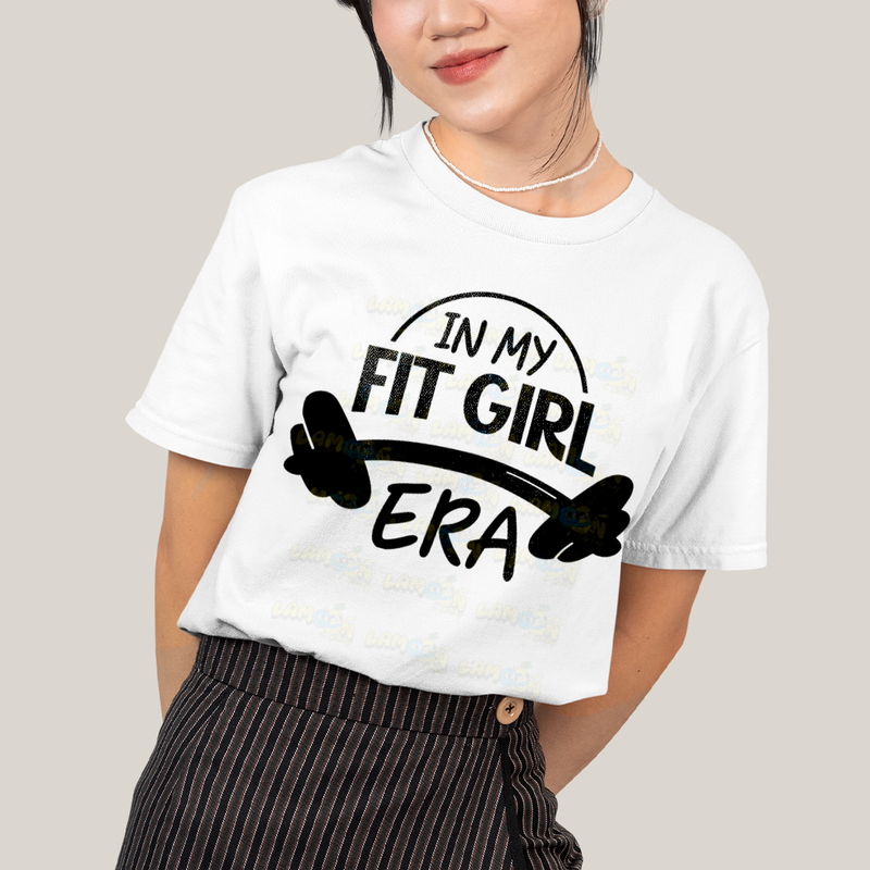 Camiseta Algodão Unissex T shirt Academia In My Fit Girl Era