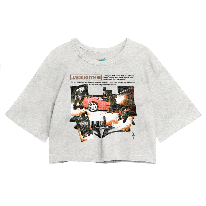 Cropped Oversized Algodão T shirt Travis Scott Jack Boys II