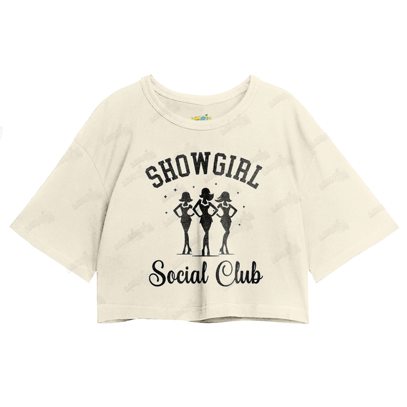 Cropped Oversized Taylor Swift Showgirl Social Club 1