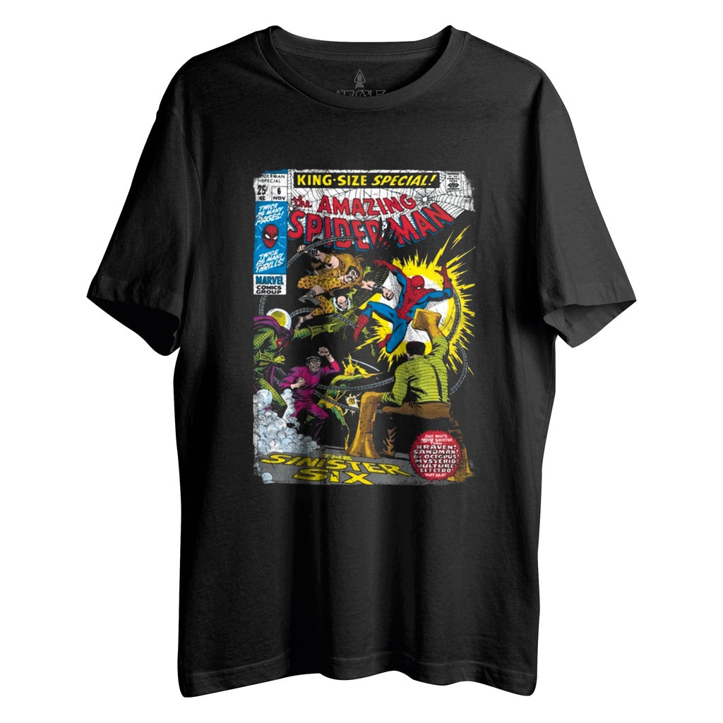 Camiseta Básica unissex algodão Amazing Homem Aranha Spider man Quadrinhos