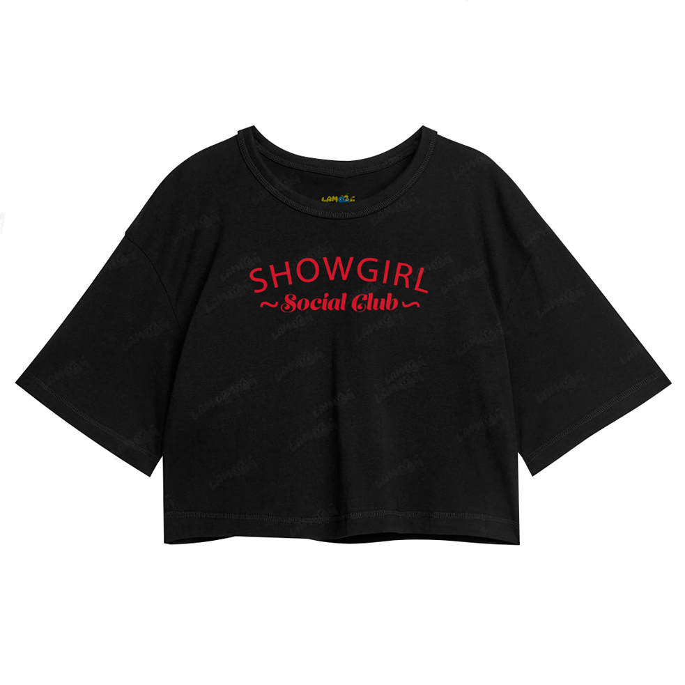 Cropped Oversized Algodão Taylor Swift Showgirl Social Club