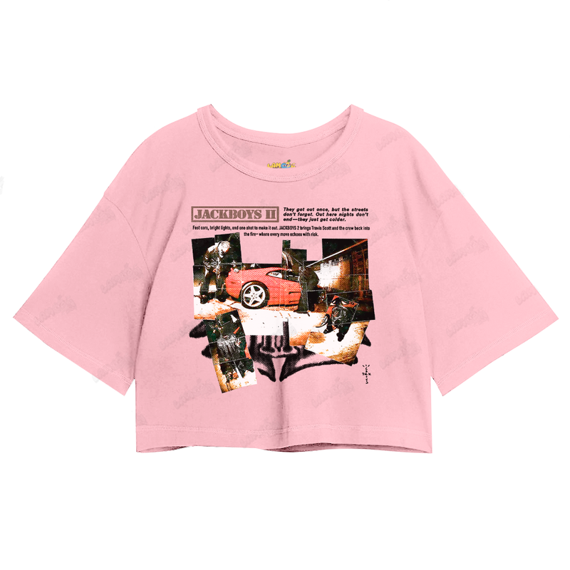 Cropped Oversized Algodão T shirt Travis Scott Jack Boys II