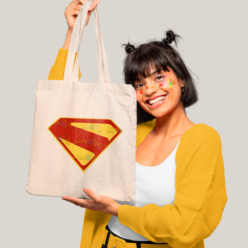 Sacola Ecobag Bolsa 38X40 Algodão- Superman Legacy Logo 3
