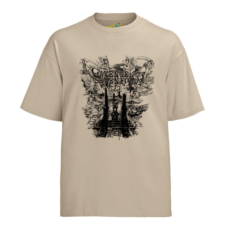 Camiseta Algodão Avenged Seven Fold Caveira Trono