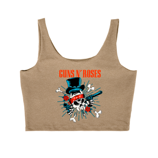 Cropped Cavado Roses Banda Caveira Gun