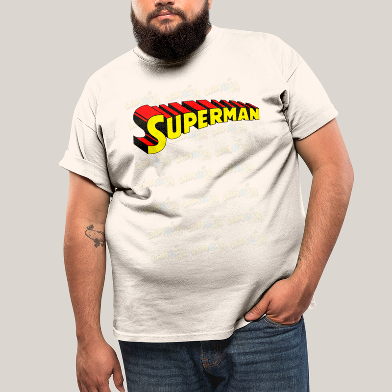 Camiseta Plus Size Algodão Unissex T shirt Superman Logo Clássica 1