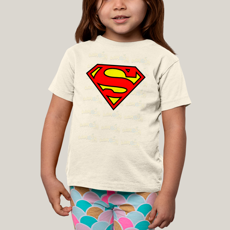 Camiseta Infantil Algodão Unissex T shirt Superman Logo Clássica 2