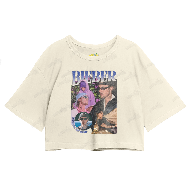 Cropped Oversized Algodão Justin Bieber Prince Of Pop