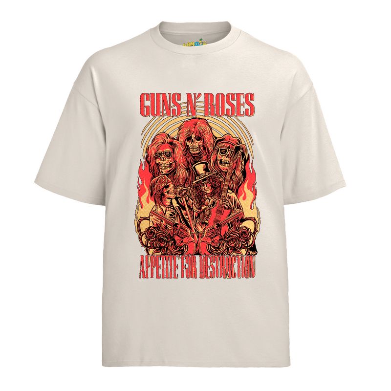 Camiseta Roses Banda Appetite For Destruction integrantes