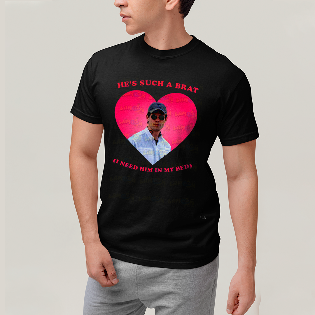 Camiseta Algodão Unissex David Corenswet He´s Such a Brat