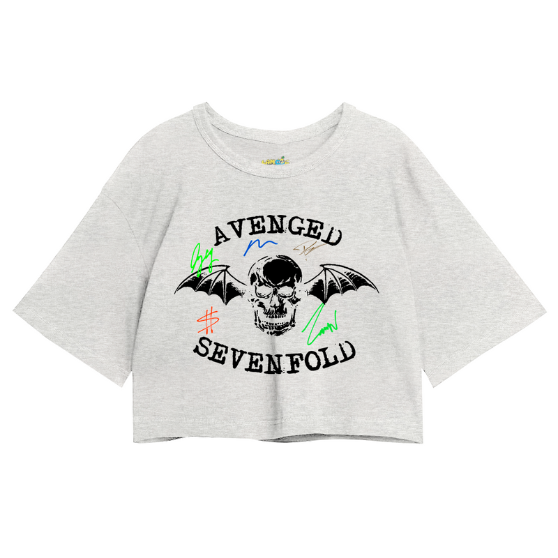 Cropped Oversized Avenged Seven Fold Assinaturas