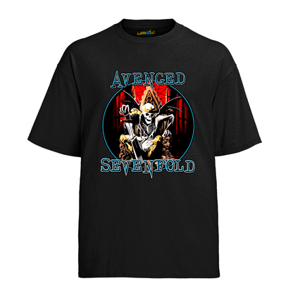 Camiseta Algodão Avenged Seven Fold Caveira King