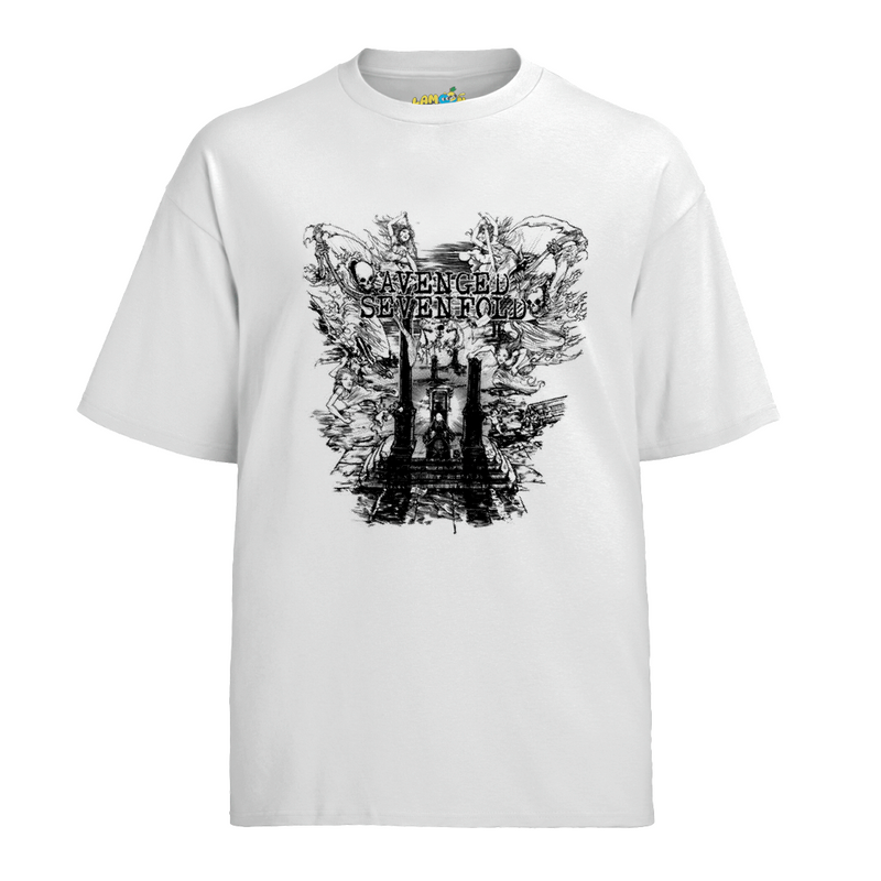 Camiseta Algodão Avenged Seven Fold Caveira Trono