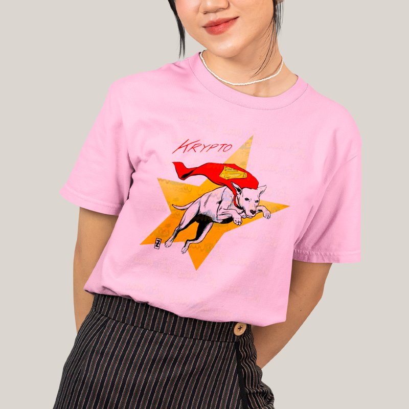Camiseta Algodão Unissex T shirt Superman Supercão Krypto Star