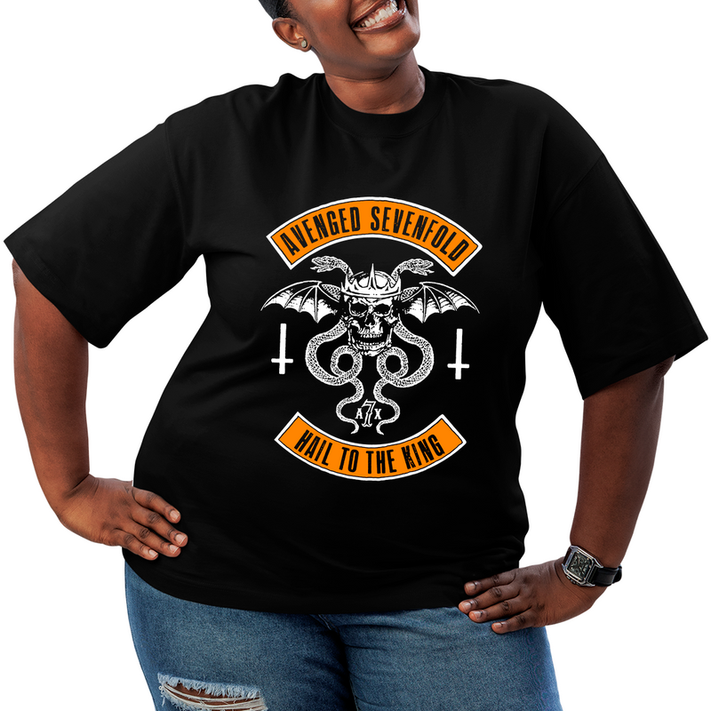 Camiseta Plus Size Avenged Seven Fold Hail To The King