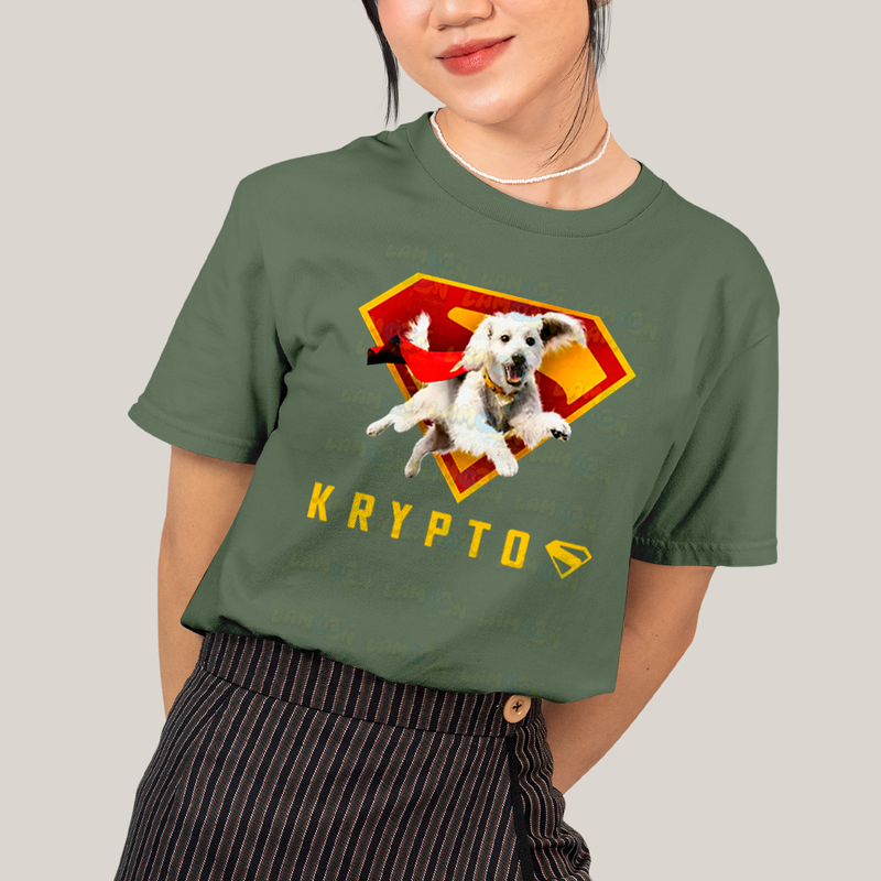 Camiseta Algodão Unissex T shirt Superman & Krypto o Supercão