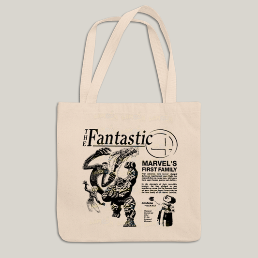 Sacola Ecobag Bolsa 38X40 Algodão- The Fantastic Four First Family