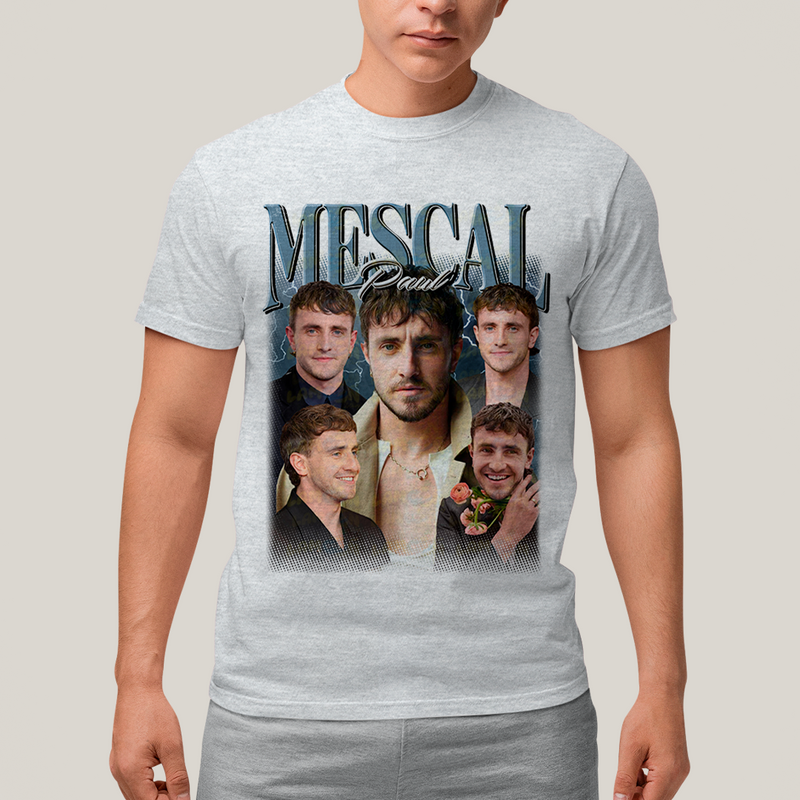 Camiseta Algodão Unissex T shirt - Paul Mescal Ator azul