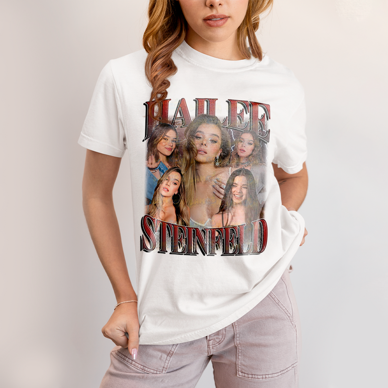 Camiseta Algodão Unissex T shirt Hailee Steinfield Atriz