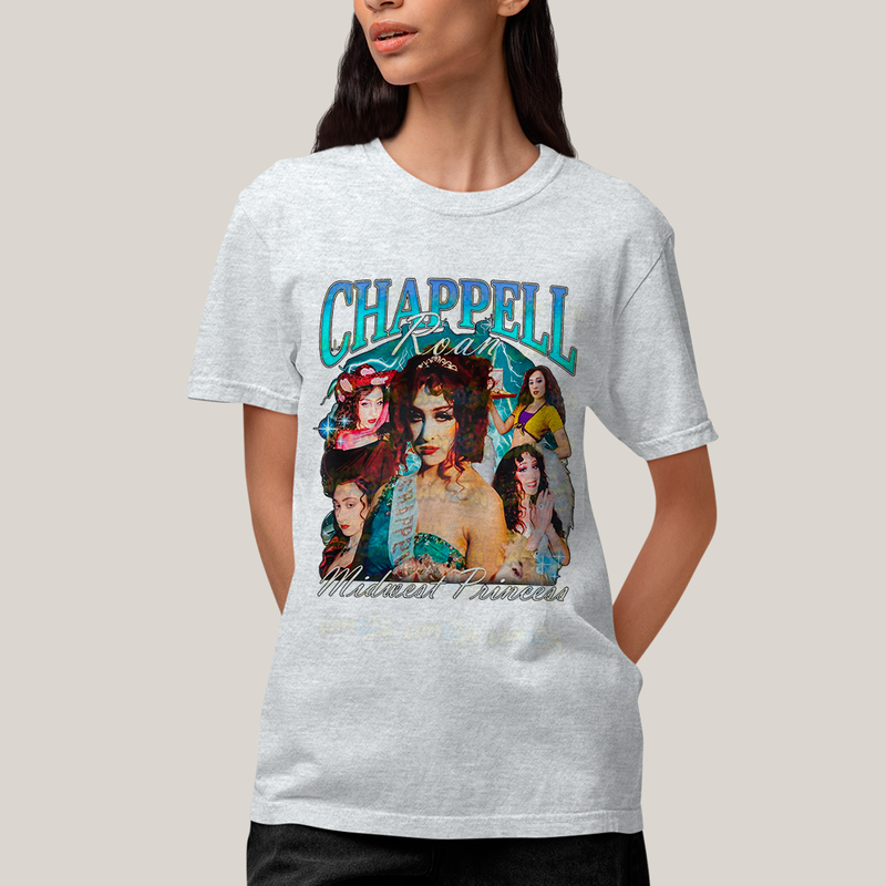 Camiseta Algodão Unissex T shirt Graphic Tee Chappell Roan Midwest Princess