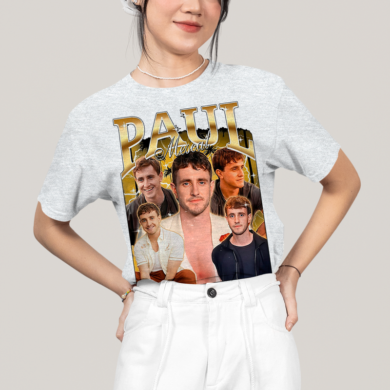 Camiseta Algodão Unissex T shirt - Paul Mescal Dourado