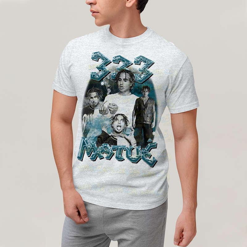 Camiseta Algodão Unissex T shirt - Matue 333 azul smoke