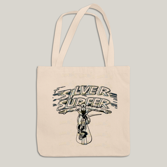 Sacola Ecobag Bolsa 38X40 Algodão- Surfista Prateado Retrô