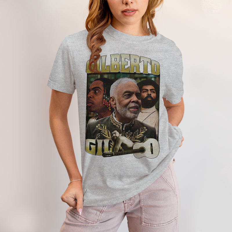 Camiseta Algodão Unissex T shirt - Gilberto GIl cantor brasileiro