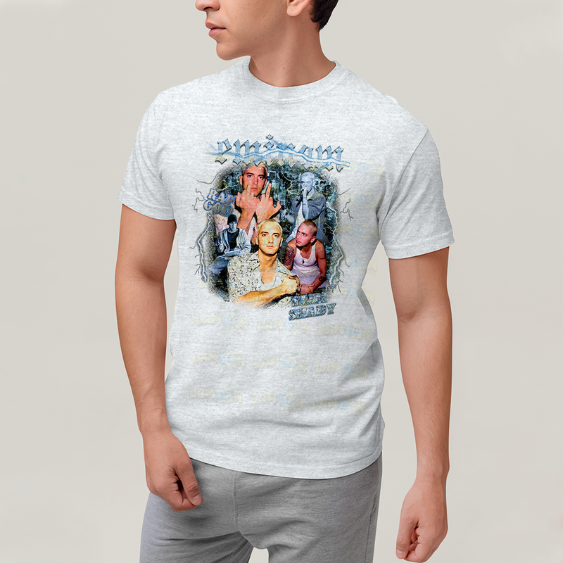 Camiseta Algodão Unissex T shirt Graphic Tee Eminem Slim Shady Rap