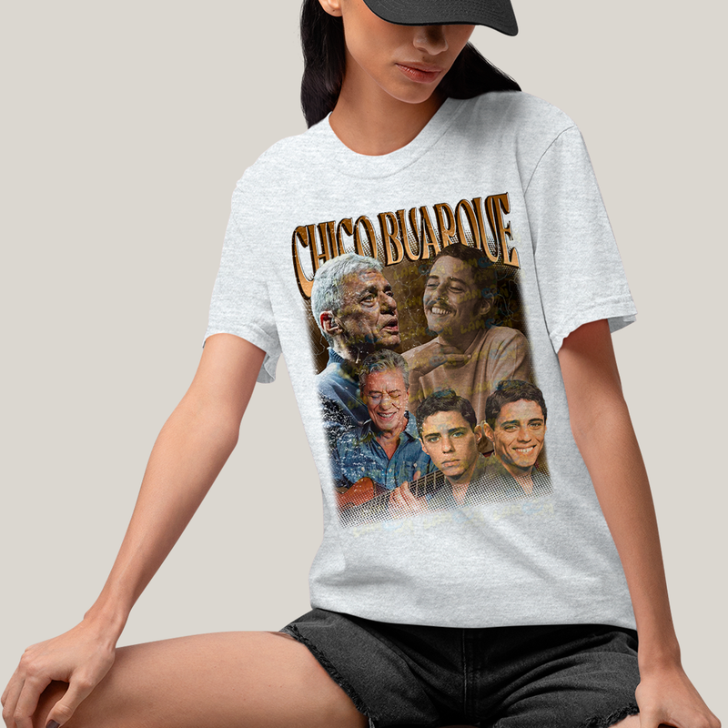 Camiseta Algodão Unissex T shirt- cantor brasileiro chico buarque