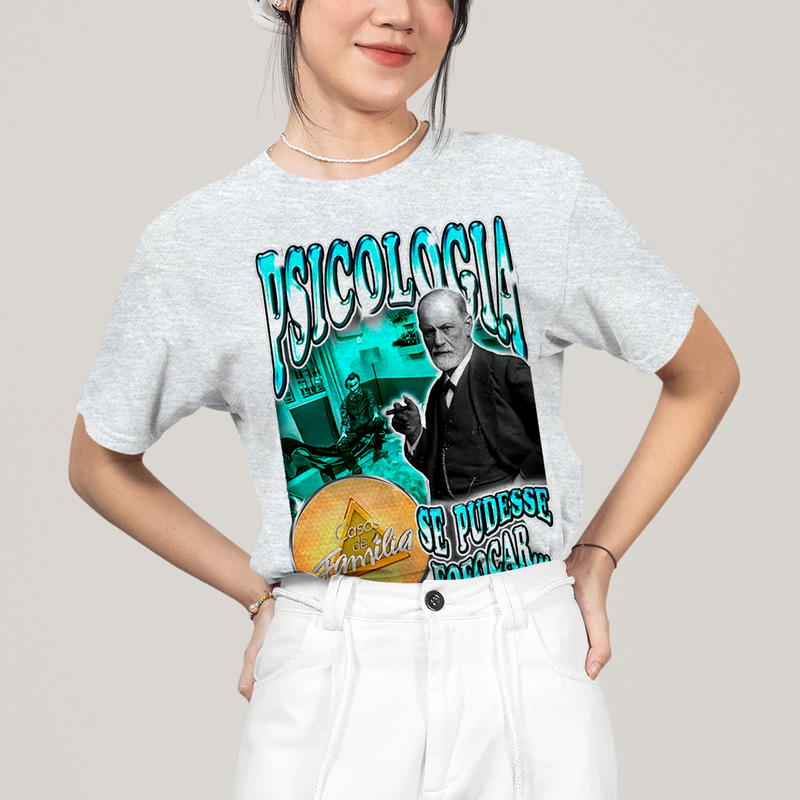 Camiseta Algodão Unissex T shirt - Psicologia Freud Casos de Família Meme