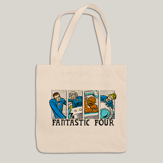 Sacola Ecobag Bolsa 38X40 Algodão- Quarteto Fantástico Era de Prata