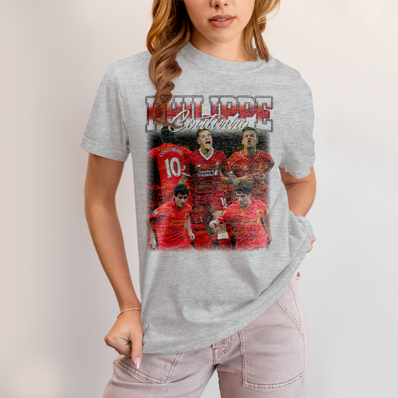Camiseta Algodão Unissex Tshirt Philippe Coutinho Liverpool