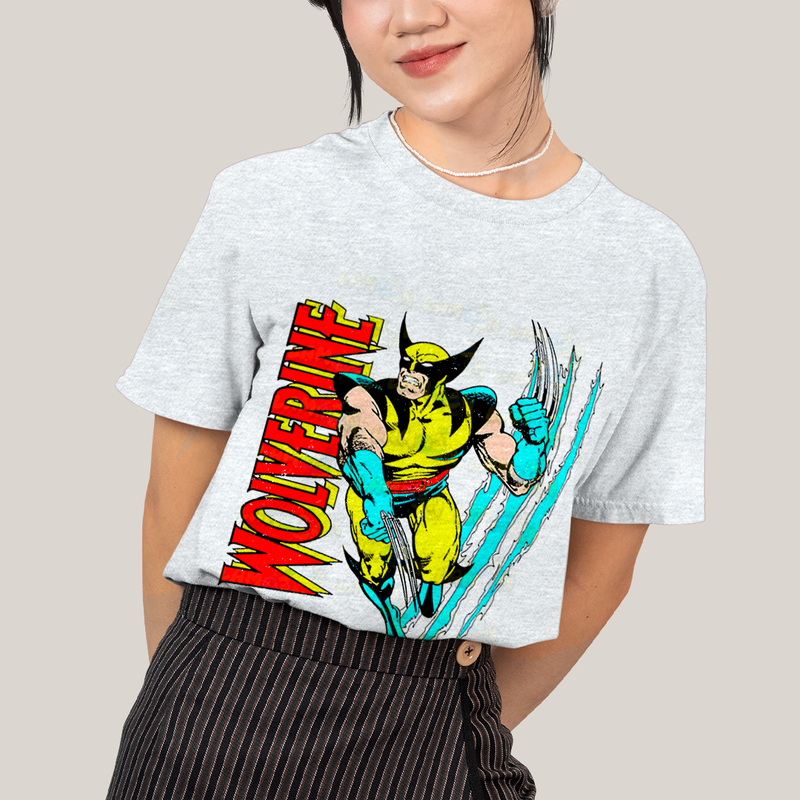 Camiseta Algodão Unissex T shirt - Wolverine Quadrinhos x men