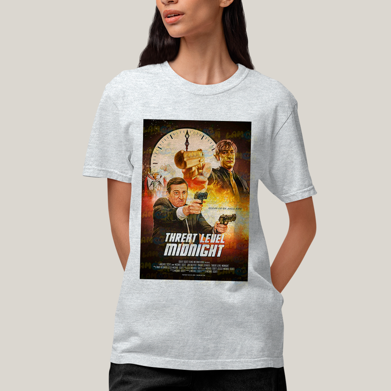 Camiseta Algodão Unissex T shirt - The Office Threat Level Midnight