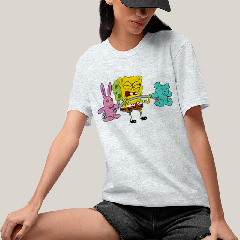Camiseta Algodão Unissex T shirt Academia Bob Esponja