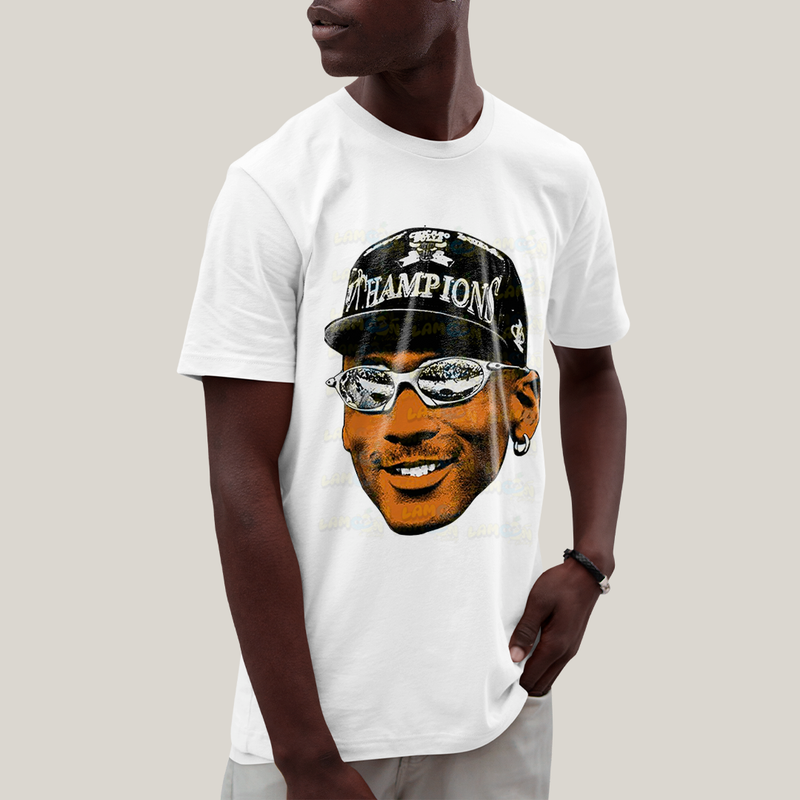 Camiseta Algodão Unissex T shirt GraphicTee Michael Jordan Jogador de Basquete